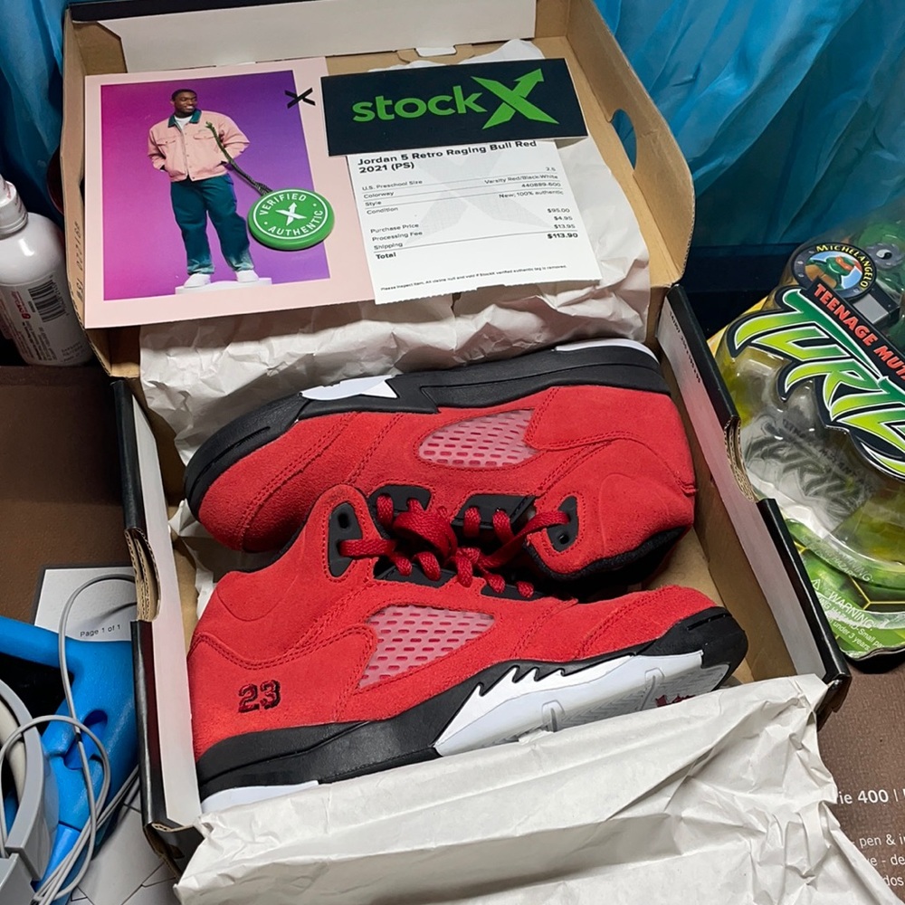 Jordan 5 Retro (PS) “Raging Bulls” 2.5Y